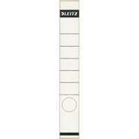 Ordnerrückenschild Leitz 1648 - 39 x 285 mm grau schmal / lang selbstklebend für Handbeschriftung Pckg/10