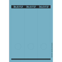 Ordnerrückenschild Leitz 1687 - 61 x 285 mm blau breit / kurz selbstklebend für alle Druckertypen Pckg/75