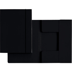 Sammelmappe Leitz 3926 - A4 schwarz mit Gummizug Karton