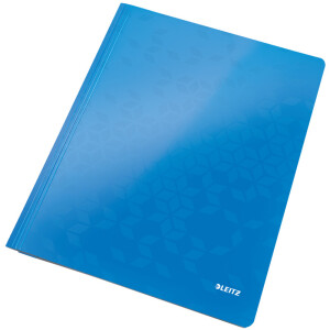 Schnellhefter Leitz WOW 3001 - A4 310 x 240 mm blau metallic Amtsheftung/kaufmännsche Heftung FSC-Karton 300 g/m²