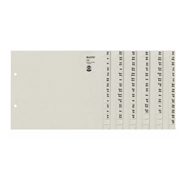 Register Leitz 1336 - A4 grau A-Z Maxi 36 Reihen Recyclingpapier 100 g/m²