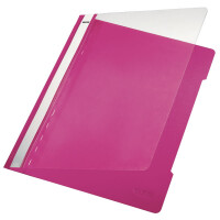 Sichthefter Leitz 4191 - A4 310 x 233 mm pink mit Beschriftungsfeld reißfeste PVC-Folie