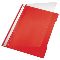 Sichthefter Leitz 4191 - A4 310 x 233 mm rot mit Beschriftungsfeld reißfeste PVC-Folie