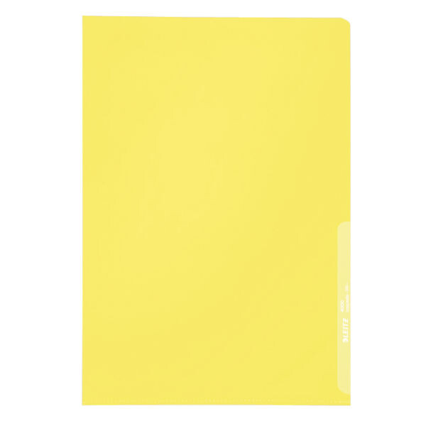 Sichthülle Leitz 4000 - A4 315 x 220 mm gelb oben/rechts offen 0,13 mm PP-Folie Pckg/100