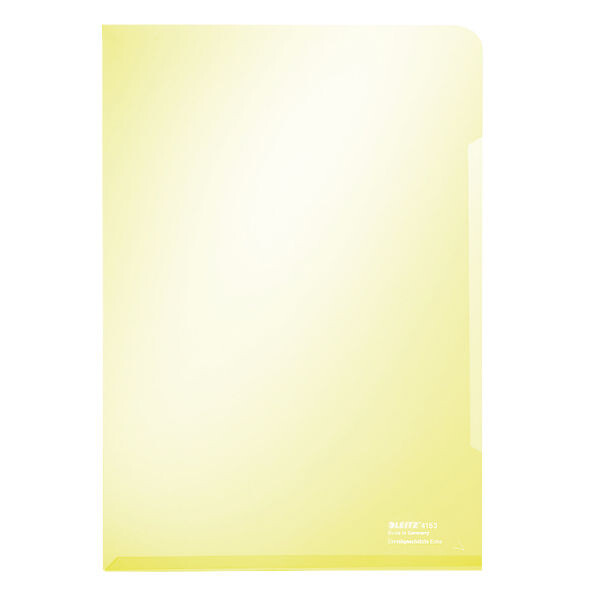 Sichthülle Leitz Super Premium 4153 - A4 315 x 220 mm gelb oben/rechts offen 0,15 mm PVC-Hartfolie Pckg/100