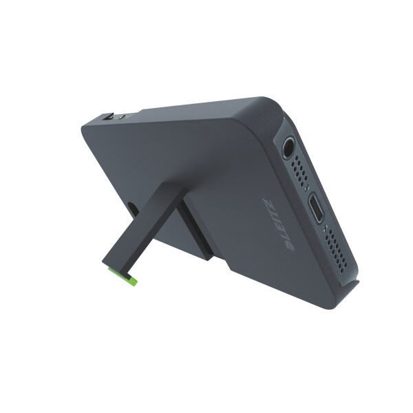 Smartphone Hartschale Leitz Complete 6370 - schwarz für iPhone 5/5S mit Standfuß