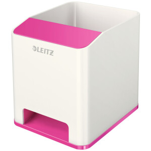 Stifteköcher Leitz WOW Duo Colour Sound 5263 - 90 x 100 x 101 mm pink metallic Polystyrol