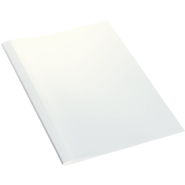 Thermobindemappe Leitz 177158 - A4 weiß bis 15 Blatt transparenter Vorderdeckel FSC-Karton Pckg/100