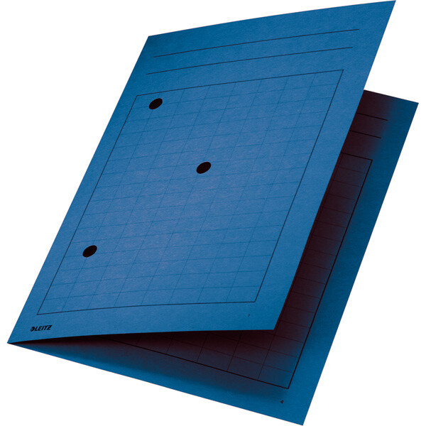 Umlaufmappe Leitz 3998 - A4 220 x 318 mm blau 4-seitiger Gitterdruck Manilakarton 320 g/m²