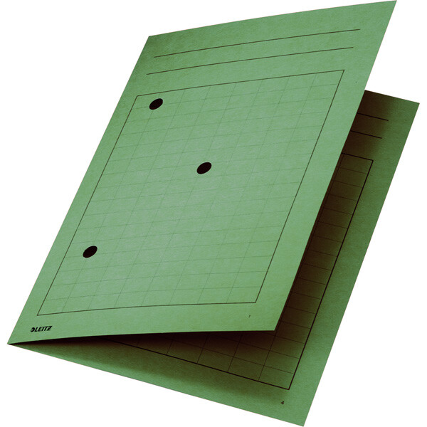 Umlaufmappe Leitz 3998 - A4 220 x 318 mm grün 4-seitiger Gitterdruck Manilakarton 320 g/m²