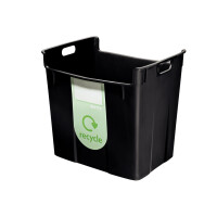 Wertstoffsammelbehälter Leitz 5209 - schwarz 40 Liter Recycelbares PP