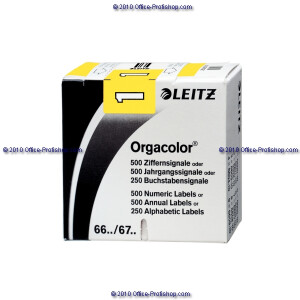 Ziffernsignal Leitz Orgacolor 6601 - 30 x 23 mm gelb...