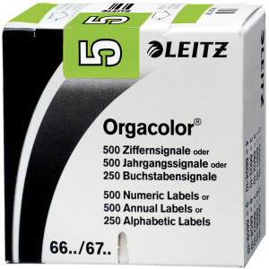 Ziffernsignal Leitz Orgacolor 6605 - 30 x 23 mm grün...