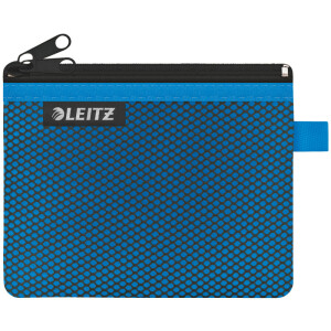 Zipbeutel Leitz WOW 4011 - Größe S 140 x 105 mm blau mit Reißverschluss Nylon