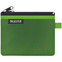 Zipbeutel Leitz WOW 4011 - Größe S 140 x 105 mm grün mit Reißverschluss Nylon