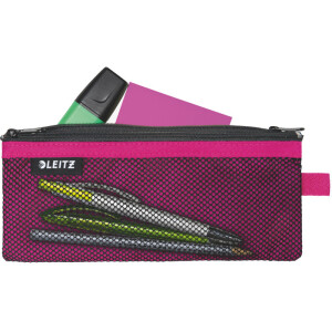 Zipbeutel Leitz WOW 4012 - Größe M 210 x 85 mm pink mit Reißverschluss Nylon