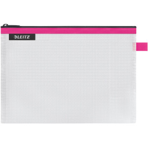 Zipbeutel Leitz WOW 4025 - Größe M 240 x 170 mm pink wasserabweisend mit Reißverschluss EVA