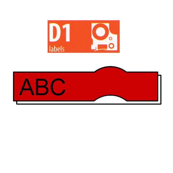 Schriftbandkassette Dymo 45017 - 12 mm x 7 m D1-Band schwarz auf rot selbstklebend Polyester Endlos