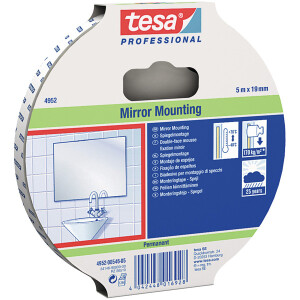 Montagedoppelklebeband tesa tesafix 4952 - 19 mm x 5 m weiß PE-Band für Industrie/Gewerbe-Anwendungen