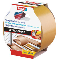 Verlegedoppelband tesa Extra Strong 5681 - 50 mm x 5 m weiß Bodenbelagband für Privat/Endverbraucher-Anwendungen