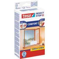 Fliegengitter Fenster tesa Insect Stop Comfort Bodentief 55918 - 120 x 240 cm weiß Easy-on-System inkl. Andrück- und Schneidehilfe