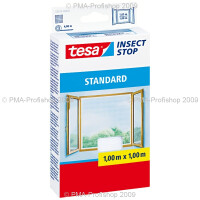 Fliegengitter Fenster tesa Insect Stop Standard 55670 - 100 x 100 cm weiß Klettsystem