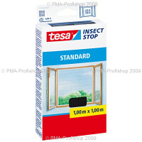 Fliegengitter Fenster tesa Insect Stop Standard 55670 - 100 x 100 cm anthrazit Klettsystem