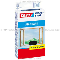 Fliegengitter Fenster tesa Insect Stop Standard 55671 - 110 x 130 cm anthrazit Klettsystem
