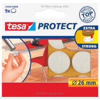 Filzgleiter tesa Protect 57894 - Ø 26 mm weiß Pckg/9