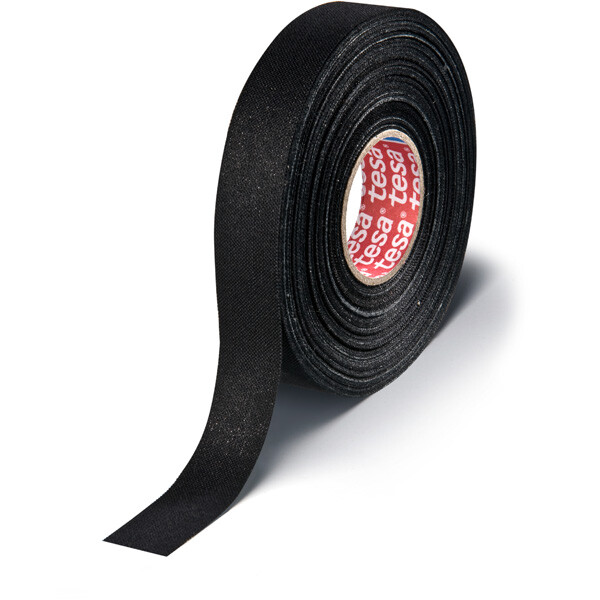 Gewebeklebeband tesa 51006 - 19 mm x 25 m schwarz PET-Band für Industrie/Gewerbe-Anwendungen