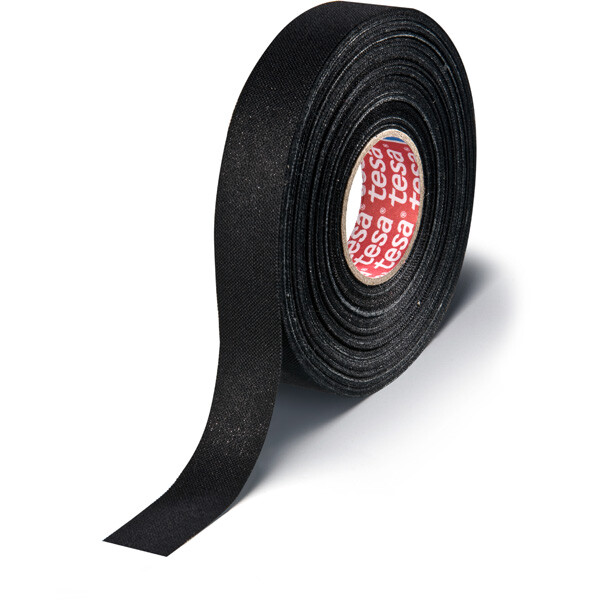 Gewebeklebeband tesa 51007 - 19 mm x 50 m schwarz PET-Band für Industrie/Gewerbe-Anwendungen