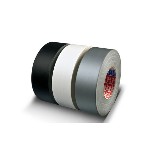 Gewebeklebeband tesa tesaband 53949 - 50 mm x 50 m schwarz-matt Mattband für Industrie/Gewerbe-Anwendungen