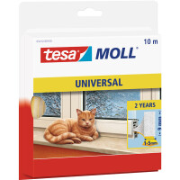 Schaumstoffdichtung tesa tesamoll Universal 5412 - 10 m x 9 mm x 6 mm weiß selbstklebend für 1-5 mm Spalten