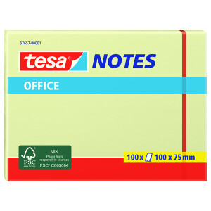 Haftnotizen tesa Office Notes 57657 - 75 x 100 mm gelb...