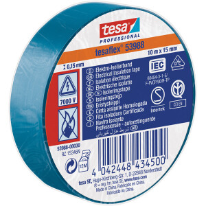 Isolierband tesa tesaflex 53988 - 15 mm x 10 m blau...
