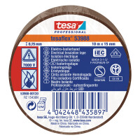 Isolierband tesa tesaflex 53988 - 15 mm x 10 m braun PVC-Band für Privat/Endverbraucher-Anwendungen