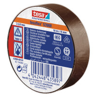 Isolierband tesa tesaflex 53988 - 15 mm x 10 m braun PVC-Band für Privat/Endverbraucher-Anwendungen