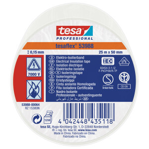 Isolierband tesa tesaflex 53988 - 50 mm x 25 m weiß...