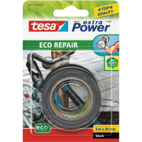 Reparaturband tesa Extra Power Eco Repair 56430 - 38 mm x 5 m schwarz Gewebeklebeband für Privat/Endverbraucher-Anwendungen