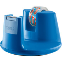 Klebefilm Tischabroller tesa Easy Cut Compact 53825 - bis 19 mm x 33 m blau inkl. 1 Rolle Set