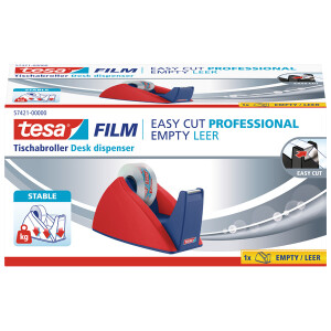Klebefilm Tischabroller tesa Easy Cut Professional 57421 - bis 19 mm x 33 m rot/blau einzeln