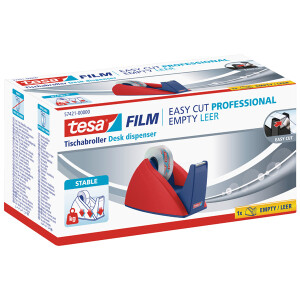Klebefilm Tischabroller tesa Easy Cut Professional 57421 - bis 19 mm x 33 m rot/blau einzeln