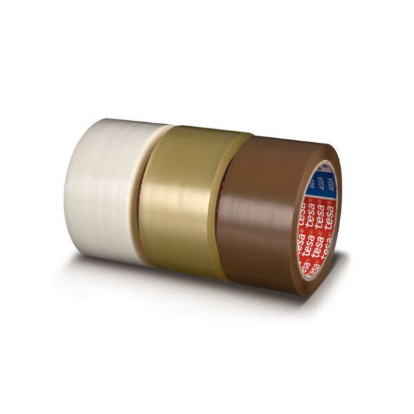 Verpackungsklebeband tesa tesapack 4024 - 50 mm x 66 m weiß PP-Band für Industrie/Gewerbe-Anwendungen