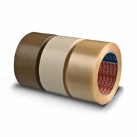 Verpackungsklebeband tesa tesapack 4100 - 38 mm x 66 m farblos PVC-Band für Industrie/Gewerbe-Anwendungen