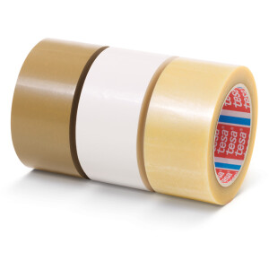 Verpackungsklebeband tesa tesapack 4124 - 12 mm x 66 m farblos PVC-Band für Industrie/Gewerbe-Anwendungen