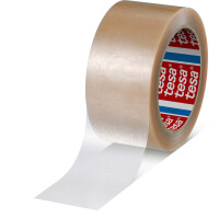 Verpackungsklebeband tesa tesapack 4124 - 50 mm x 66 m farblos PVC-Band für Industrie/Gewerbe-Anwendungen