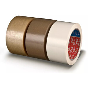 Verpackungsklebeband tesa tesapack 4195 - 75 mm x 66 m chamois PP-Band für Industrie/Gewerbe-Anwendungen