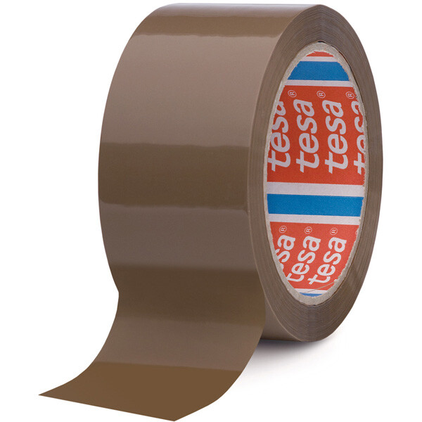 Verpackungsklebeband tesa tesapack 4280 - 50 mm x 66 m chamois PP-Band für Industrie/Gewerbe-Anwendungen
