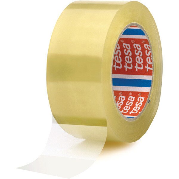 Verpackungsklebeband tesa tesapack 4280 - 50 mm x 66 m farblos PP-Band für Industrie/Gewerbe-Anwendungen