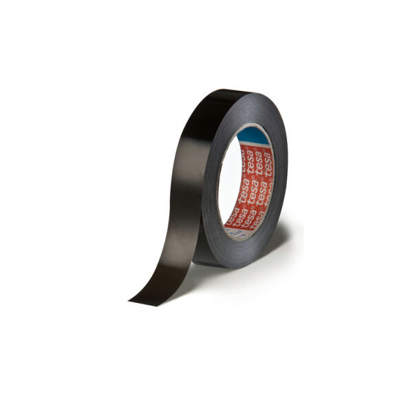 Verpackungsklebeband tesa Strapping 4288 - 25 mm x 66 m schwarz PP-Band für Industrie/Gewerbe-Anwendungen